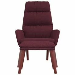VidaXL Chaise de relaxation avec tabouret Violet Tissu -Fauteuils Soldes image 5 3097573