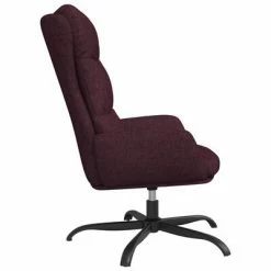 VidaXL Chaise de relaxation avec tabouret Violet Tissu -Fauteuils Soldes image 5 3097593