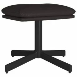 VidaXL Chaise de relaxation avec repose-pied Noir Similicuir -Fauteuils Soldes image 5 3097605