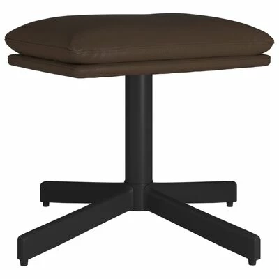 VidaXL Chaise de relaxation avec tabouret Marron Similicuir 7 VidaXL Chaise de relaxation avec tabouret Marron Similicuir – Image 5