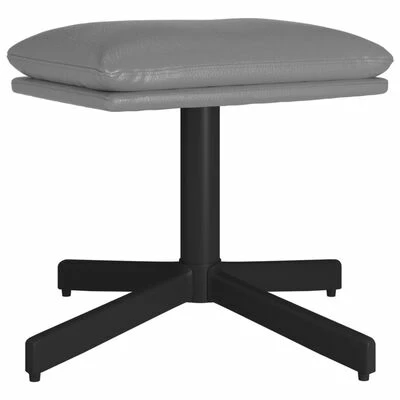 VidaXL Chaise de relaxation avec tabouret Gris anthracite Similicuir 7 VidaXL Chaise de relaxation avec tabouret Gris anthracite Similicuir – Image 5