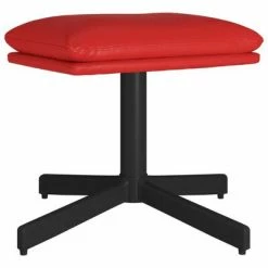 VidaXL Chaise de relaxation avec tabouret Bordeaux Similicuir -Fauteuils Soldes image 5 3097609