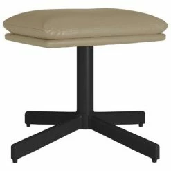 VidaXL Chaise de relaxation avec tabouret Cappuccino Similicuir -Fauteuils Soldes image 5 3097611