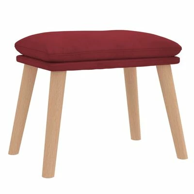 VidaXL Chaise de relaxation avec tabouret Rouge bordeaux Velours 6 VidaXL Chaise de relaxation avec tabouret Rouge bordeaux Velours – Image 5