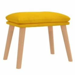 VidaXL Chaise de détente et repose-pied Jaune moutarde Velours 12 VidaXL Chaise de détente et repose-pied Jaune moutarde Velours -Fauteuils Soldes image 5 3097827