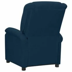 VidaXL Fauteuil inclinable électrique Bleu Velours -Fauteuils Soldes image 5 3098403