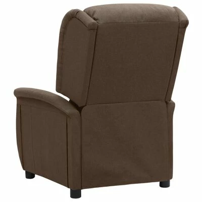VidaXL Fauteuil inclinable électrique Marron Tissu 7 VidaXL Fauteuil inclinable électrique Marron Tissu – Image 5