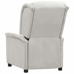 VidaXL Fauteuil inclinable électrique Gris clair Tissu microfibre -Fauteuils Soldes image 5 3098532