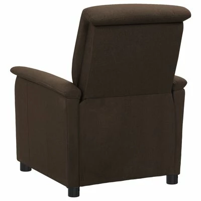 VidaXL Fauteuil inclinable électrique Marron foncé Tissu 7 VidaXL Fauteuil inclinable électrique Marron foncé Tissu – Image 5