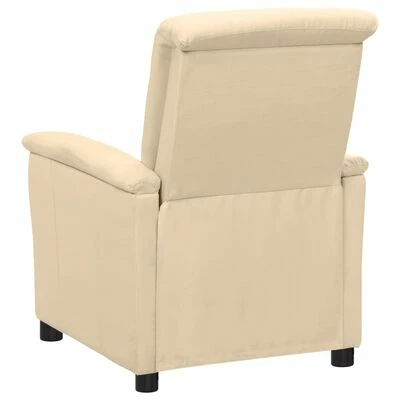 VidaXL Fauteuil inclinable électrique Crème Tissu 7 VidaXL Fauteuil inclinable électrique Crème Tissu – Image 5