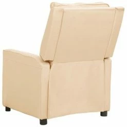 VidaXL Fauteuil inclinable électrique Crème Tissu -Fauteuils Soldes image 5 3098619