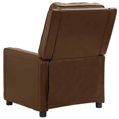VidaXL Fauteuil de massage inclinable électrique Marron Similicuir 7 VidaXL Fauteuil de massage inclinable électrique Marron Similicuir – Image 5