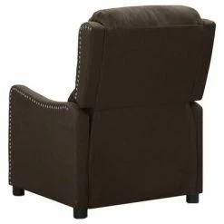 VidaXL Fauteuil inclinable électrique Marron foncé Tissu -Fauteuils Soldes image 5 3098750