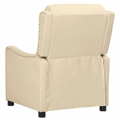 VidaXL Fauteuil inclinable électrique Crème Tissu 7 VidaXL Fauteuil inclinable électrique Crème Tissu – Image 5