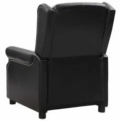 VidaXL Fauteuil inclinable électrique Noir Similicuir brillant -Fauteuils Soldes image 5 3098773