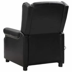 VidaXL Fauteuil de massage inclinable électrique Noir Similicuir -Fauteuils Soldes image 5 3098775