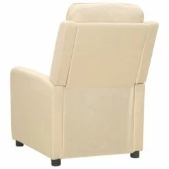 VidaXL Fauteuil inclinable électrique Crème Tissu -Fauteuils Soldes image 5 3098910