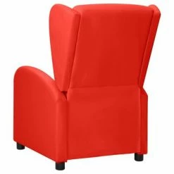 VidaXL Fauteuil inclinable électrique à oreilles Rouge Similicuir -Fauteuils Soldes image 5 3098954