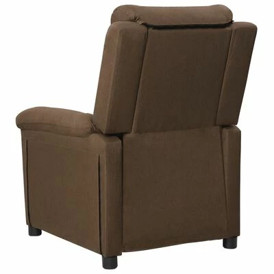 VidaXL Fauteuil inclinable électrique Marron Tissu 7 VidaXL Fauteuil inclinable électrique Marron Tissu – Image 5