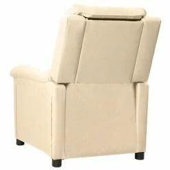 VidaXL Fauteuil inclinable électrique Crème Tissu -Fauteuils Soldes image 5 3098972