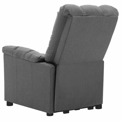 VidaXL Fauteuil inclinable Gris clair Tissu 7 VidaXL Fauteuil inclinable Gris clair Tissu – Image 5