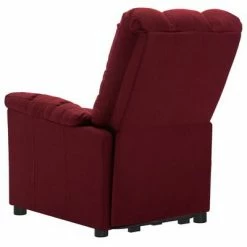 VidaXL Fauteuil inclinable Rouge bordeaux Tissu -Fauteuils Soldes image 5 3100343