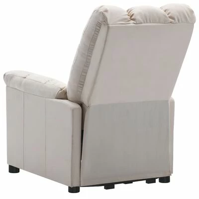 VidaXL Fauteuil inclinable Crème Tissu 7 VidaXL Fauteuil inclinable Crème Tissu – Image 5