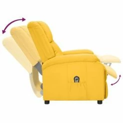 VidaXL Fauteuil inclinable électrique Jaune Tissu -Fauteuils Soldes image 5 3100365