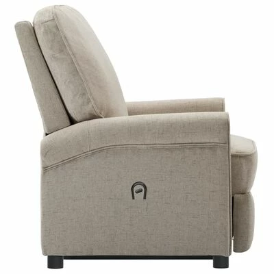 VidaXL Fauteuil inclinable Crème Tissu 7 VidaXL Fauteuil inclinable Crème Tissu – Image 5