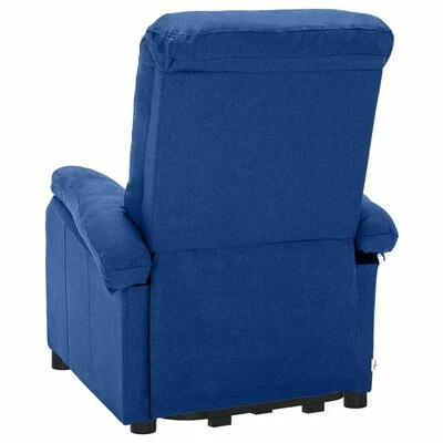 VidaXL Fauteuil releveur inclinable Bleu Tissu 7 VidaXL Fauteuil releveur inclinable Bleu Tissu â Image 5