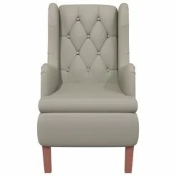 VidaXL Fauteuil avec tabouret Gris clair Velours 12 VidaXL Fauteuil avec tabouret Gris clair Velours -Fauteuils Soldes image 5 3121241