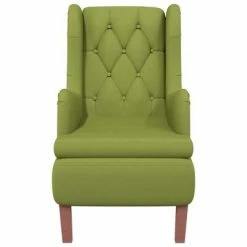 VidaXL Fauteuil avec tabouret Vert clair Velours 12 VidaXL Fauteuil avec tabouret Vert clair Velours -Fauteuils Soldes image 5 3121244