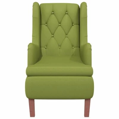 VidaXL Fauteuil avec tabouret Vert clair Velours 7 VidaXL Fauteuil avec tabouret Vert clair Velours – Image 5
