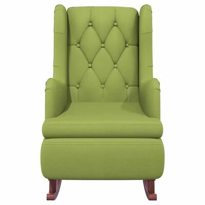 VidaXL Fauteuil avec pieds à bascule et tabouret Vert clair Velours 7 VidaXL Fauteuil avec pieds à bascule et tabouret Vert clair Velours – Image 5
