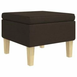 VidaXL Fauteuil avec pieds à bascule et tabouret Marron foncé Tissu 12 VidaXL Fauteuil avec pieds à bascule et tabouret Marron foncé Tissu -Fauteuils Soldes image 5 3121277