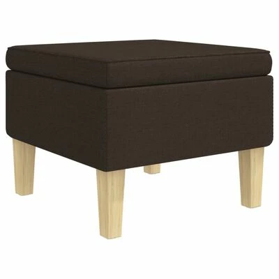 VidaXL Fauteuil avec pieds à bascule et tabouret Marron foncé Tissu 7 VidaXL Fauteuil avec pieds à bascule et tabouret Marron foncé Tissu – Image 5