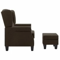 VidaXL Fauteuil avec repose-pied Marron Tissu 12 VidaXL Fauteuil avec repose-pied Marron Tissu -Fauteuils Soldes image 5 320155
