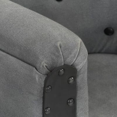 VidaXL Fauteuil Noir Cuir véritable et bois de manguier massif 7 VidaXL Fauteuil Noir Cuir véritable et bois de manguier massif – Image 5