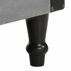 VidaXL Fauteuil Noir Cuir véritable et bois de manguier massif -Fauteuils Soldes image 5 320604