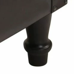 VidaXL Fauteuil Noir Cuir véritable et bois de manguier massif -Fauteuils Soldes image 5 320606