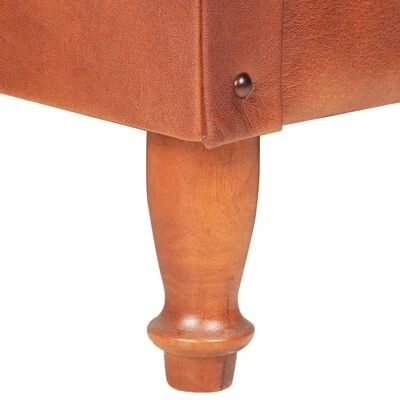 VidaXL Fauteuil Marron Cuir véritable 7 VidaXL Fauteuil Marron Cuir véritable – Image 5