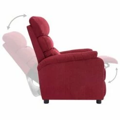 VidaXL Fauteuil inclinable Rouge bordeaux Tissu -Fauteuils Soldes image 5 321219