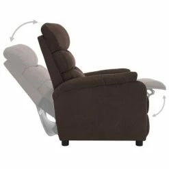 VidaXL Fauteuil inclinable Marron Tissu 12 VidaXL Fauteuil inclinable Marron Tissu -Fauteuils Soldes image 5 321220