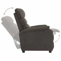 VidaXL Fauteuil inclinable Taupe Tissu -Fauteuils Soldes image 5 321224