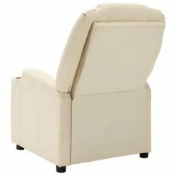VidaXL Fauteuil inclinable Blanc Similicuir -Fauteuils Soldes image 5 321305