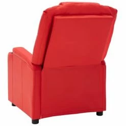 321309 vidaXL Reclining Chair Red Faux Leather 12 321309 vidaXL Reclining Chair Red Faux Leather -Fauteuils Soldes image 5 321309