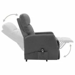 VidaXL Fauteuil inclinable sur pied Gris clair Tissu 12 VidaXL Fauteuil inclinable sur pied Gris clair Tissu -Fauteuils Soldes image 5 321332