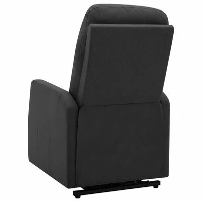 VidaXL Fauteuil inclinable sur pied Gris foncé Tissu 7 VidaXL Fauteuil inclinable sur pied Gris foncé Tissu – Image 5