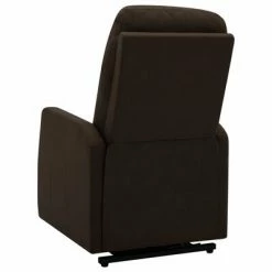 VidaXL Fauteuil inclinable sur pied Marron foncé Tissu -Fauteuils Soldes image 5 321337