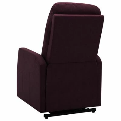 VidaXL Fauteuil inclinable sur pied Violet Tissu 7 VidaXL Fauteuil inclinable sur pied Violet Tissu – Image 5